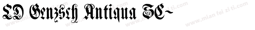 LD Genzsch Antiqua SC字体转换